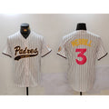 San Diego Padres #3 Jackson Merrill white Cool Base Stitched Baseball Jersey