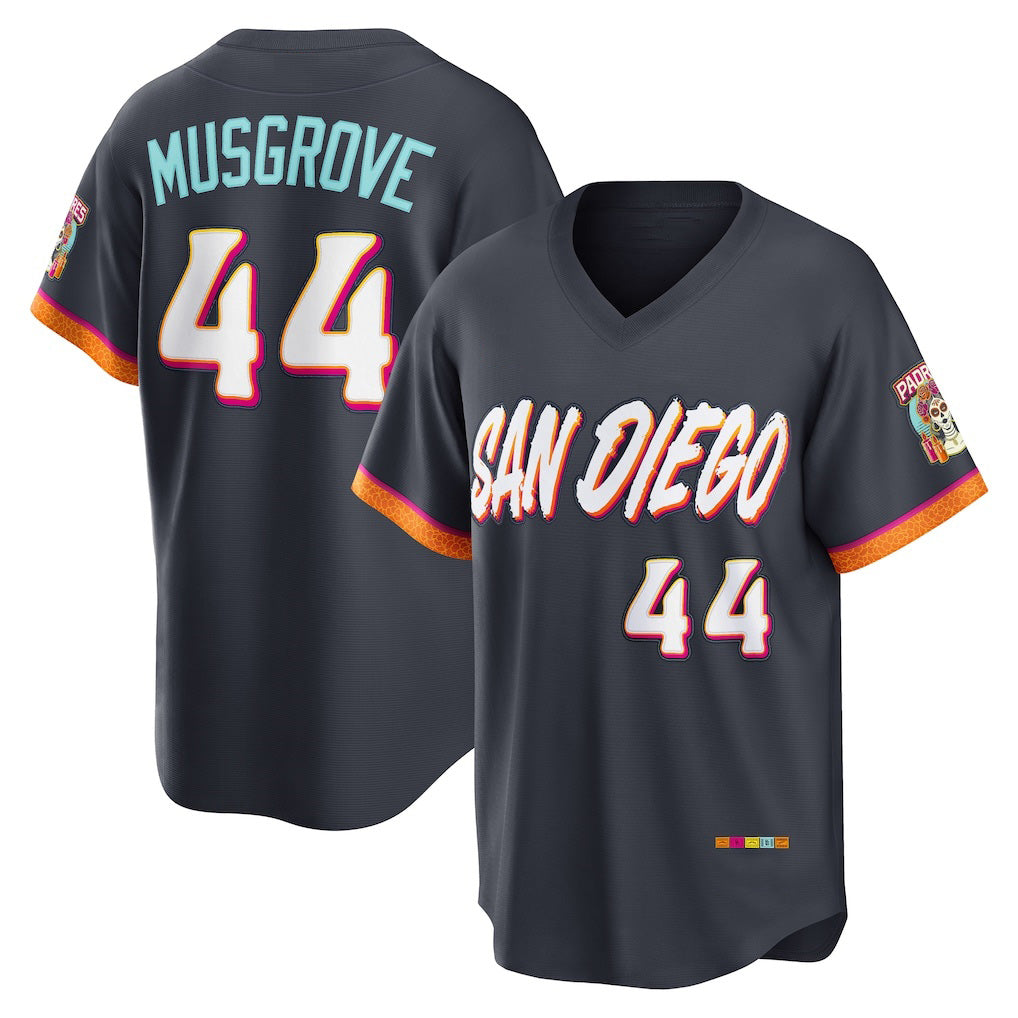 San Diego Padres #44 Joe Musgrove Obsidian 2026 City Connect Stadium Baseball Jersey