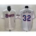 Texas Rangers #32 Evan Carter White 2023 World Series Champions Cool Baseball Jersey