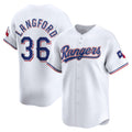 Texas Rangers #36 Wyatt Langford White Home Limited Player Baseball Jersey