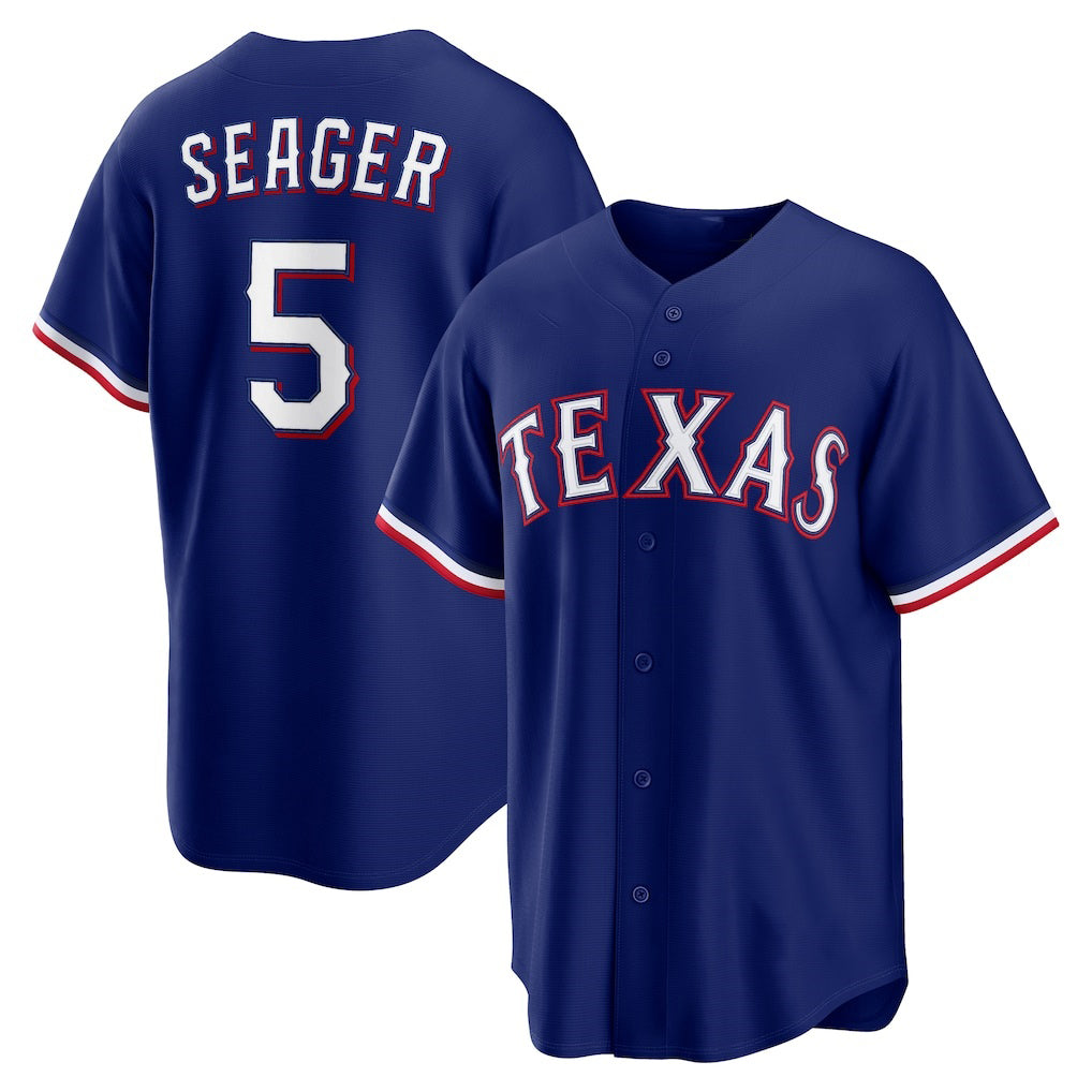 Texas Rangers #5 Corey Seager Royal Alternate 2 Replica Baseball Jersey