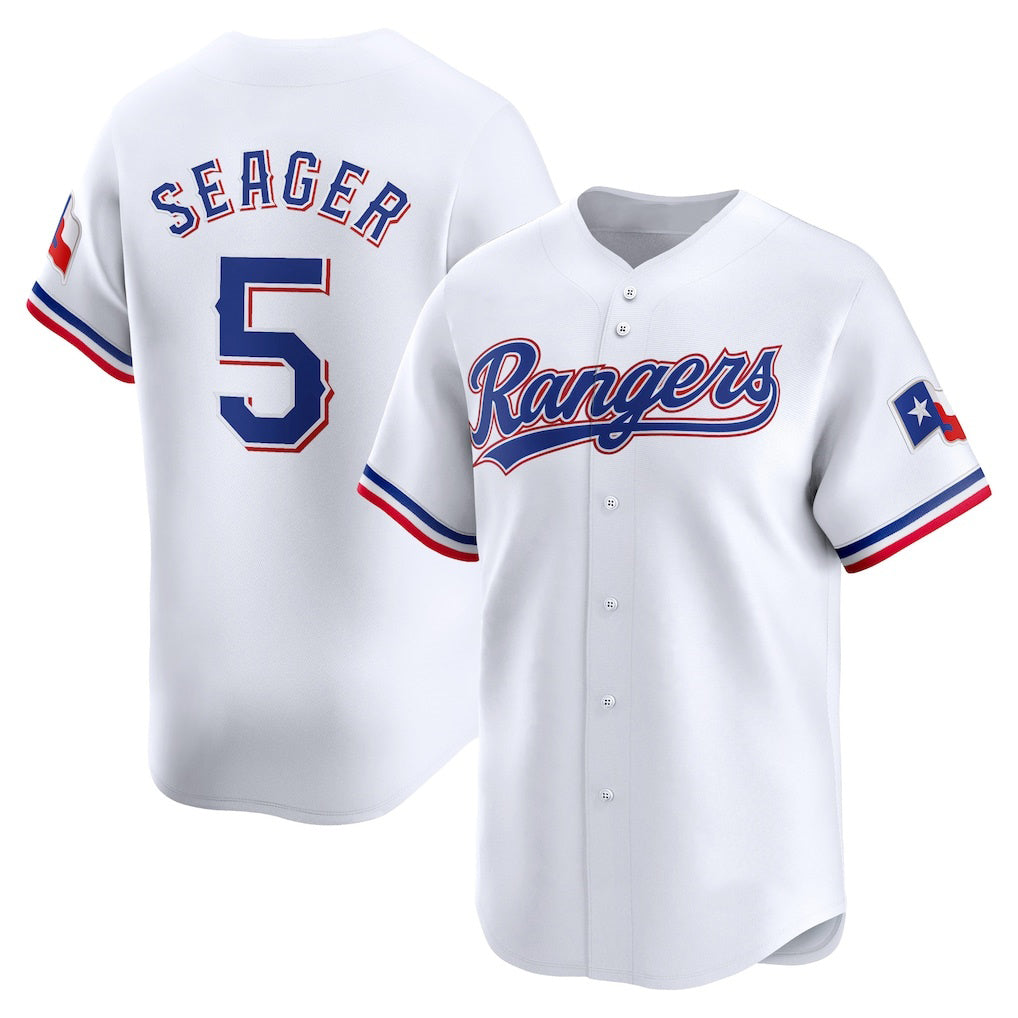 Texas Rangers #5Corey Seager White Home Limited Player Baseball Jersey